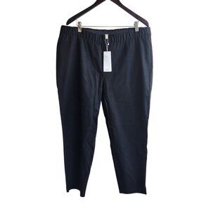 Eileen Fisher System Organic Cotton Size XL Ankle Pants Black